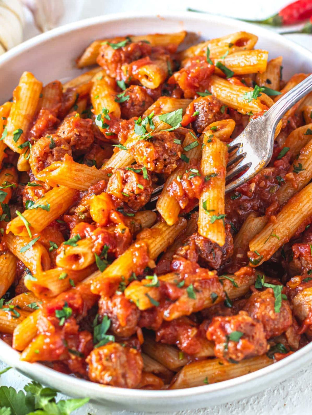 Spicy Beef Alfredo pasta